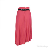 Balenciaga Pink Pleated Asymmetric Hemline Skirt