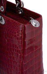 Lady Dior Crocodile Red Braise