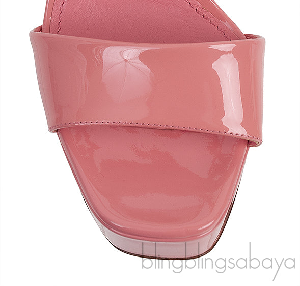 Patent Leather Platform Slingback Sandals 38