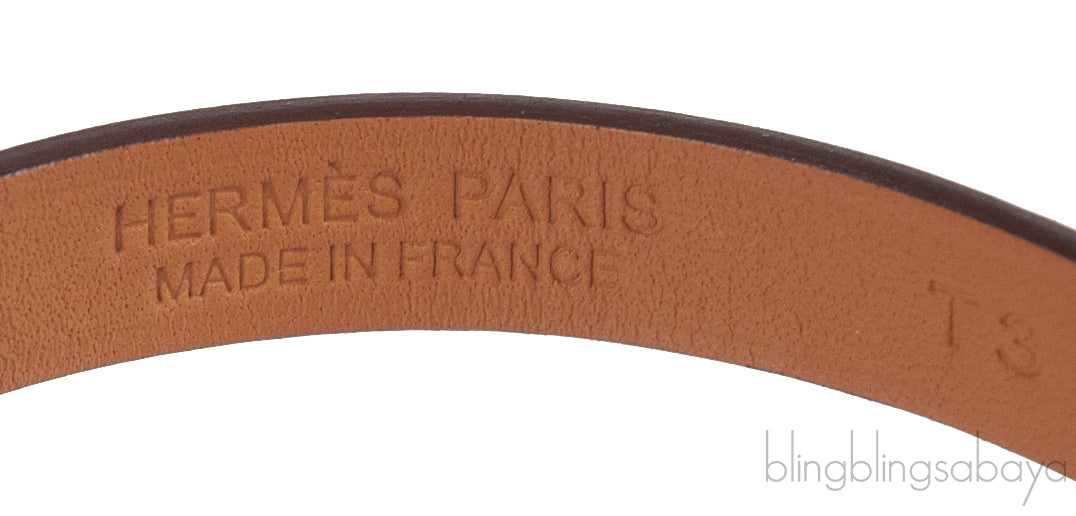 Hermes Rivale Mini Bracelet Chamkila Rouge Coeur PHW
