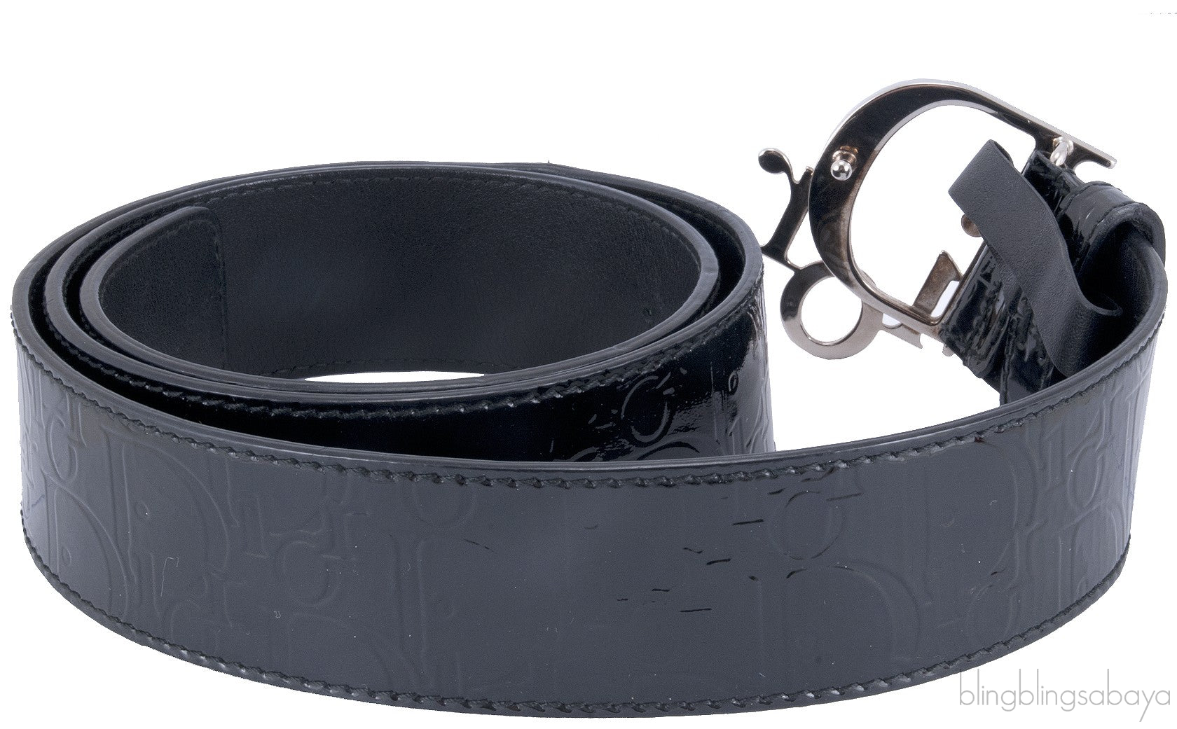 Black Patent Dior Belt