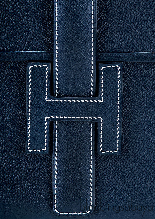 Jige Bleu Indigo Epsom Clutch