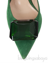 Gianvito Rossi Emerald Jaipur 105 Embellished Suede Pumps