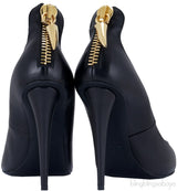 Black Ester Zipper Pumps
