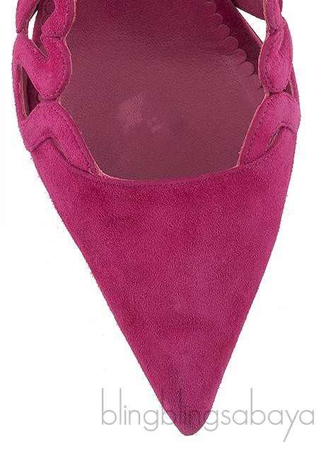 Wanga Pink Suede Heart Pump