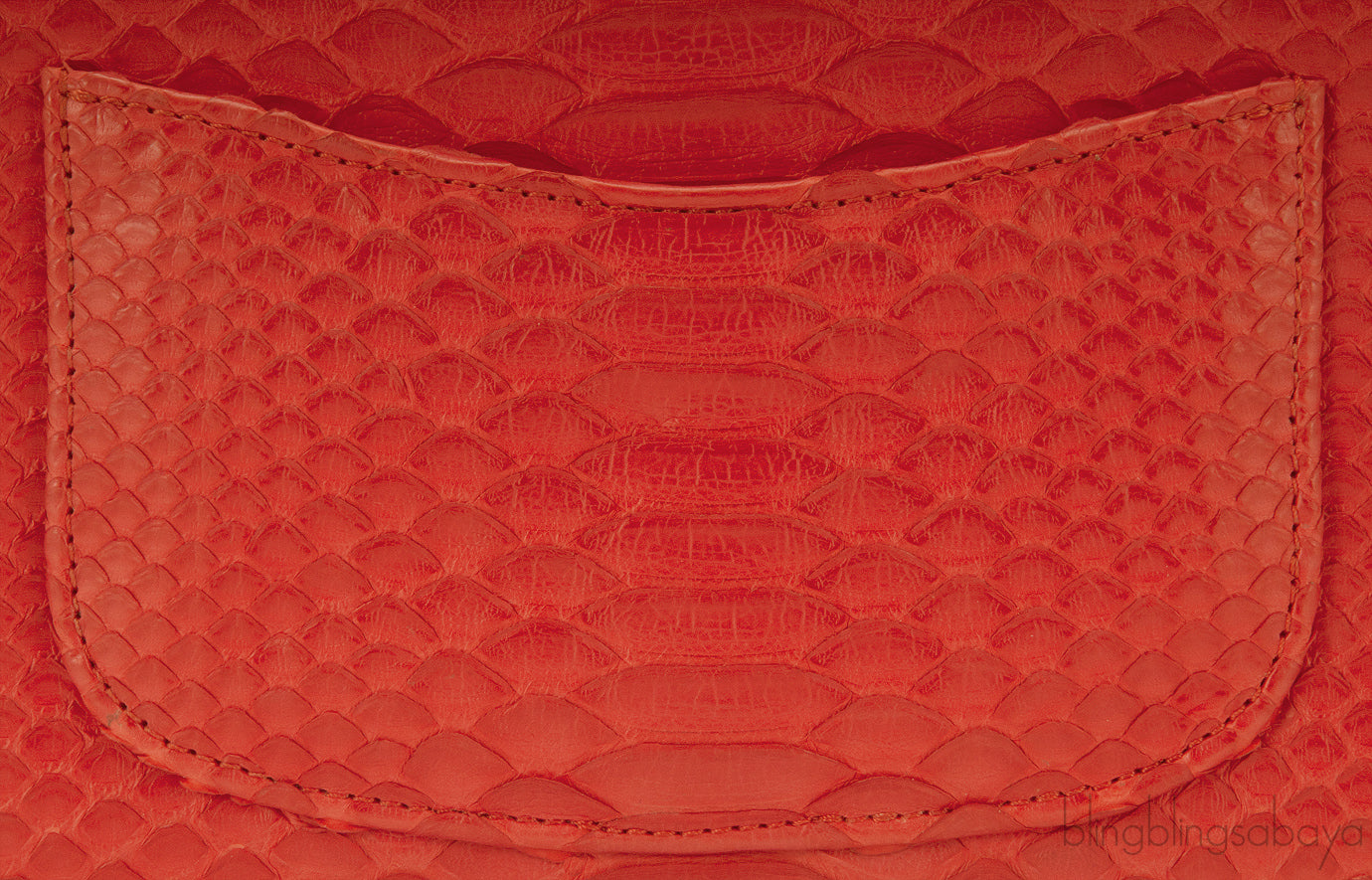 Classic Coral Python Mini Flap Bag