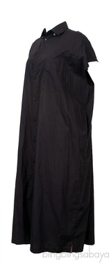 Black Oversized Shirt Dress