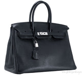 Birkin 35 Black Taurillon Clem PHW
