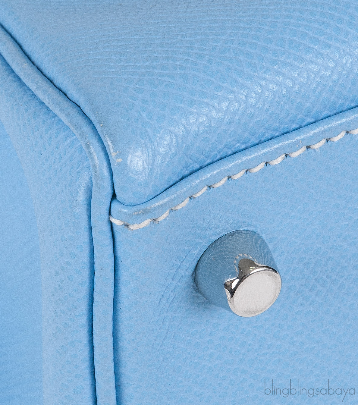 Hermès Kelly 28 Retourne Blue Celeste Mykonos Candy Epsom PHW