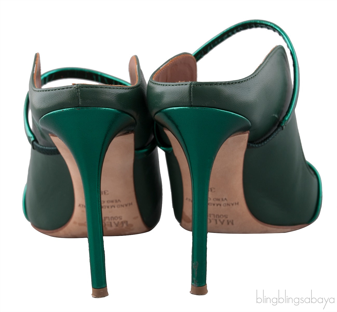 Dark Green Maureen Leather Mules