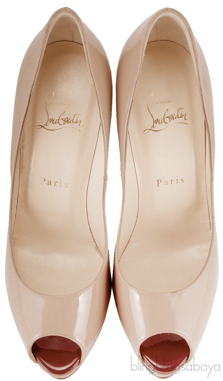 Babel Patent Peep Toe Spikes Pump