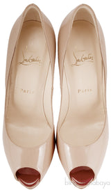 Babel Patent Peep Toe Spikes Pump