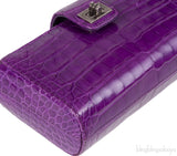 Chanel Purple Crocodile Phone Chain Pouch