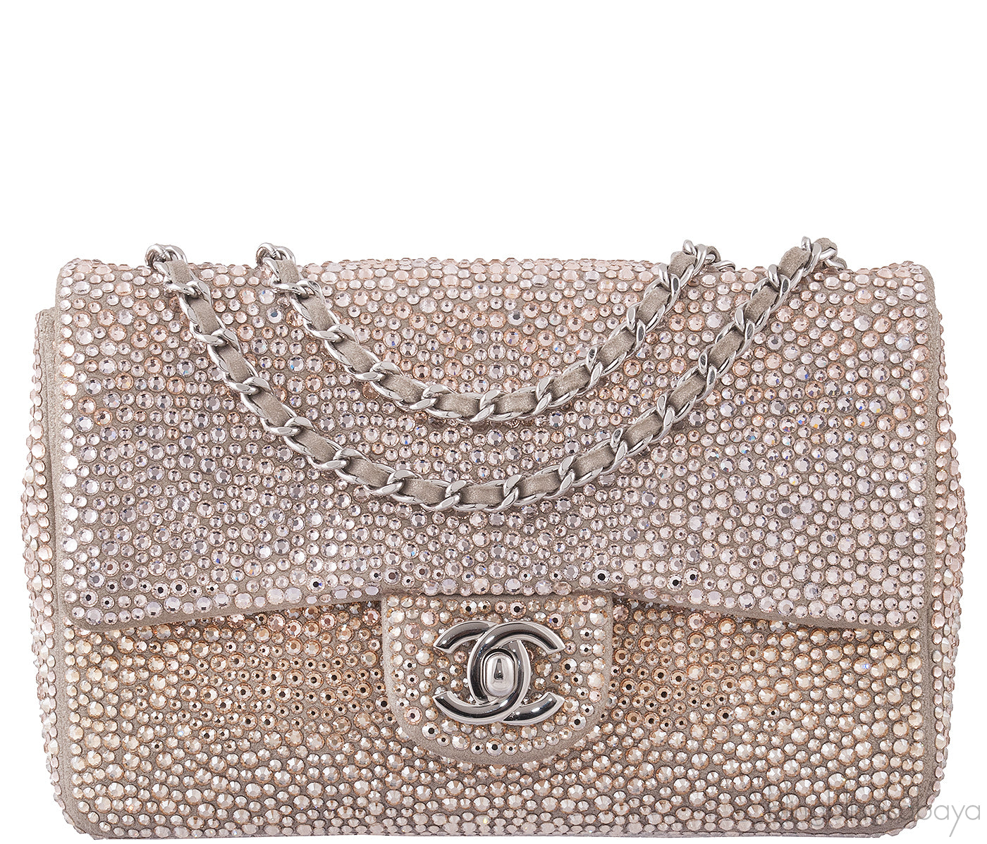 Ombre Strass Mini Flap Bag