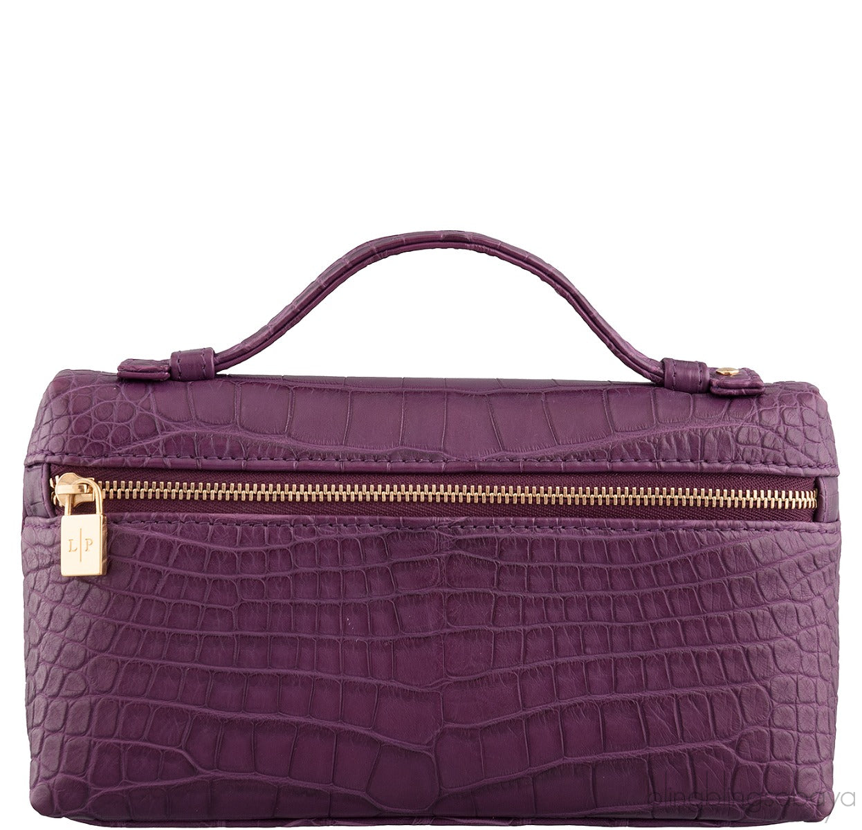 L19 Crocodile Purple Pouch