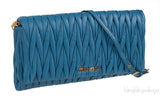 Laguna Matelasse Leather Clutch Shoulder Bag
