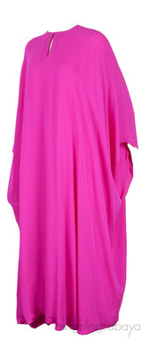 Fuchsia Pink Silk Kaftan Dress