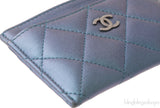 Metallic Blue Classic Card Holder