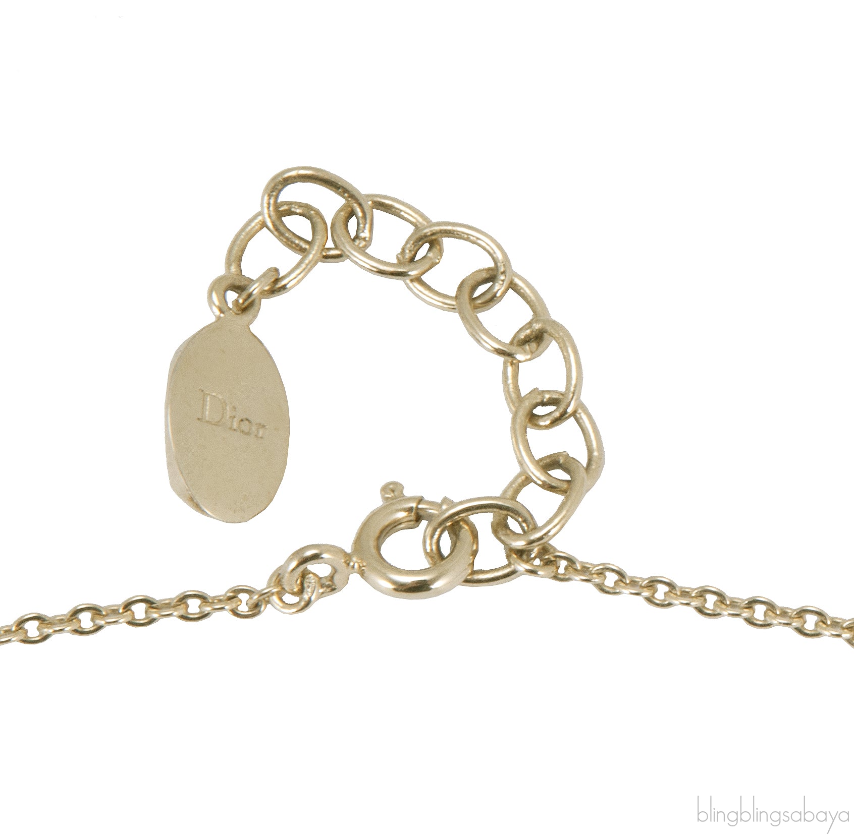 Gold Logo Strass Necklace