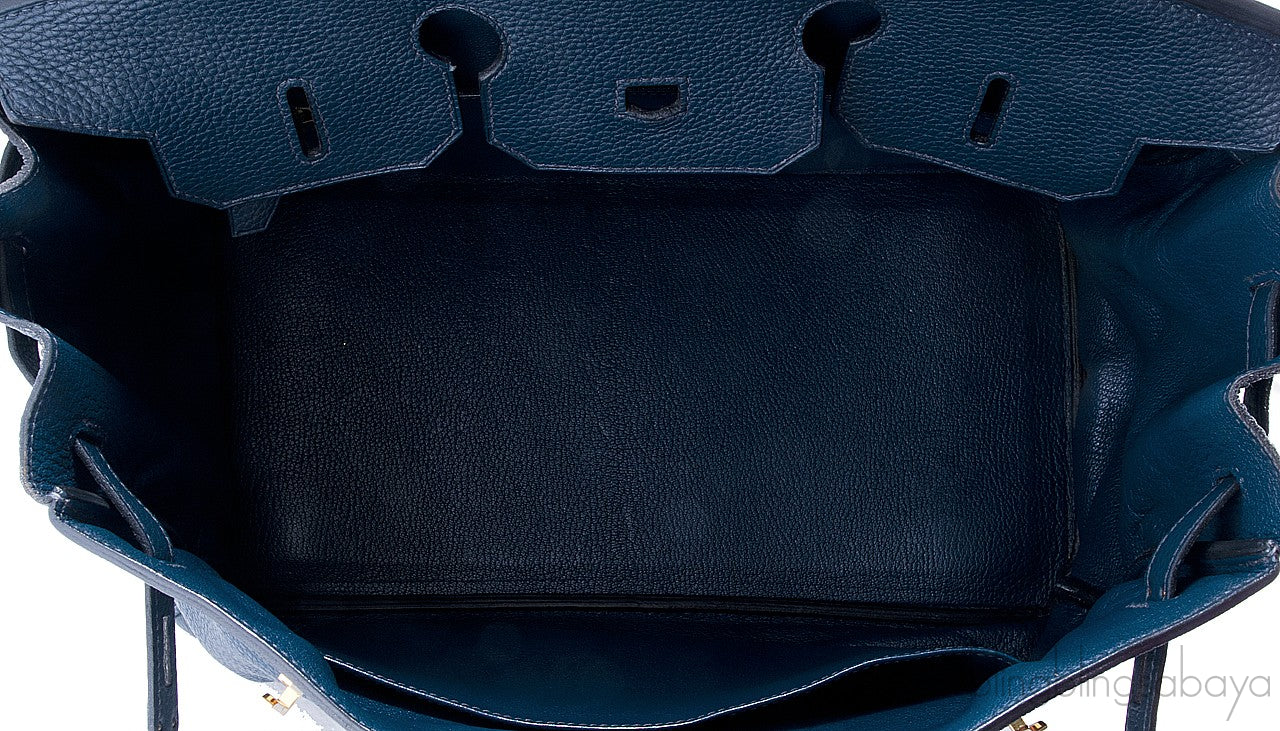 Birkin 35 Navy Blue Taurillon Clem.
