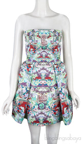 Floral Print Tube Mini Dress