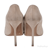 Manolo Blahnik Beige Suede Leather Heels