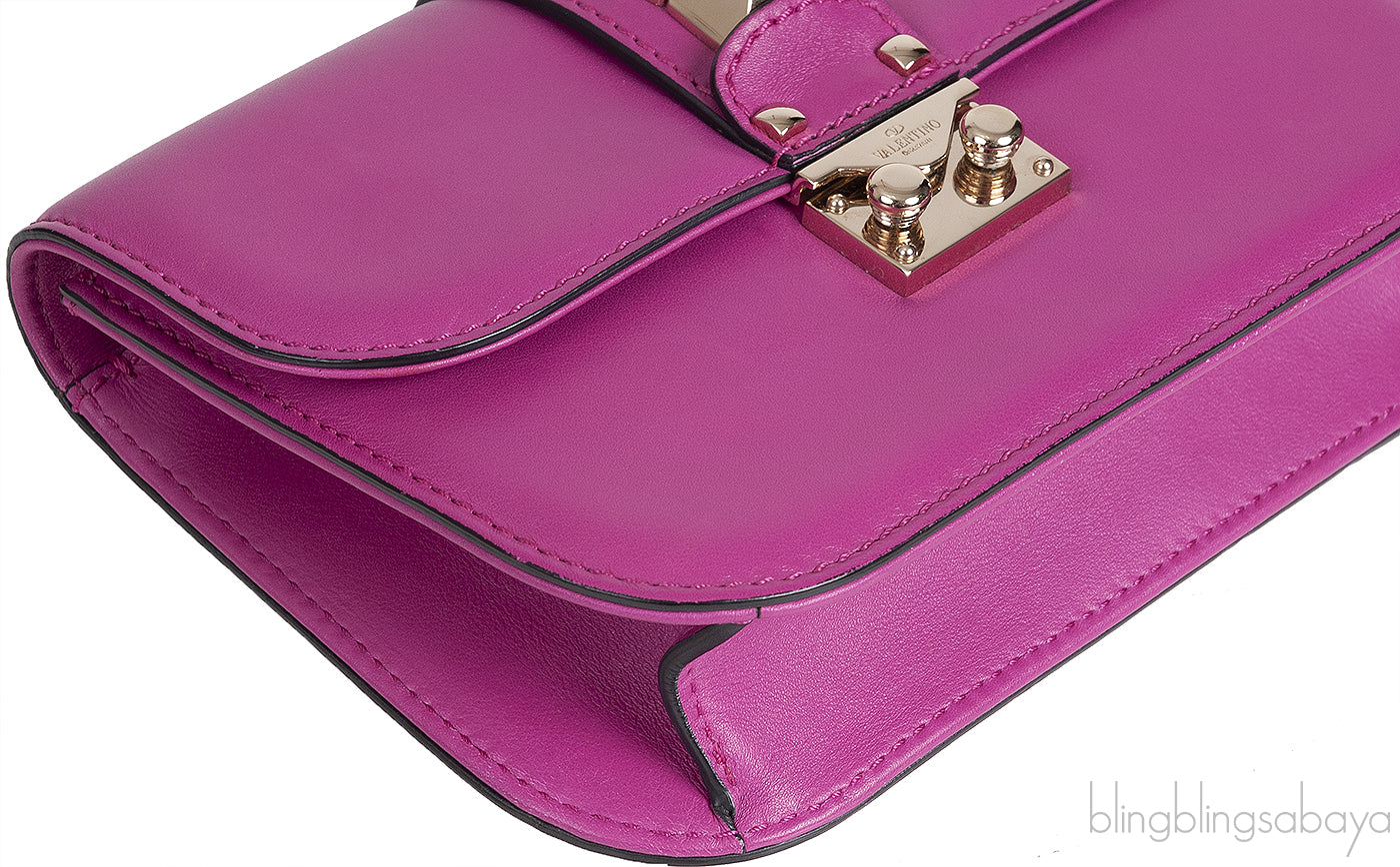 Fuchsia Rockstud Glam Shoulder Bag