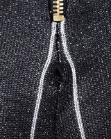 Black Stripe Knit Stretch Trouser