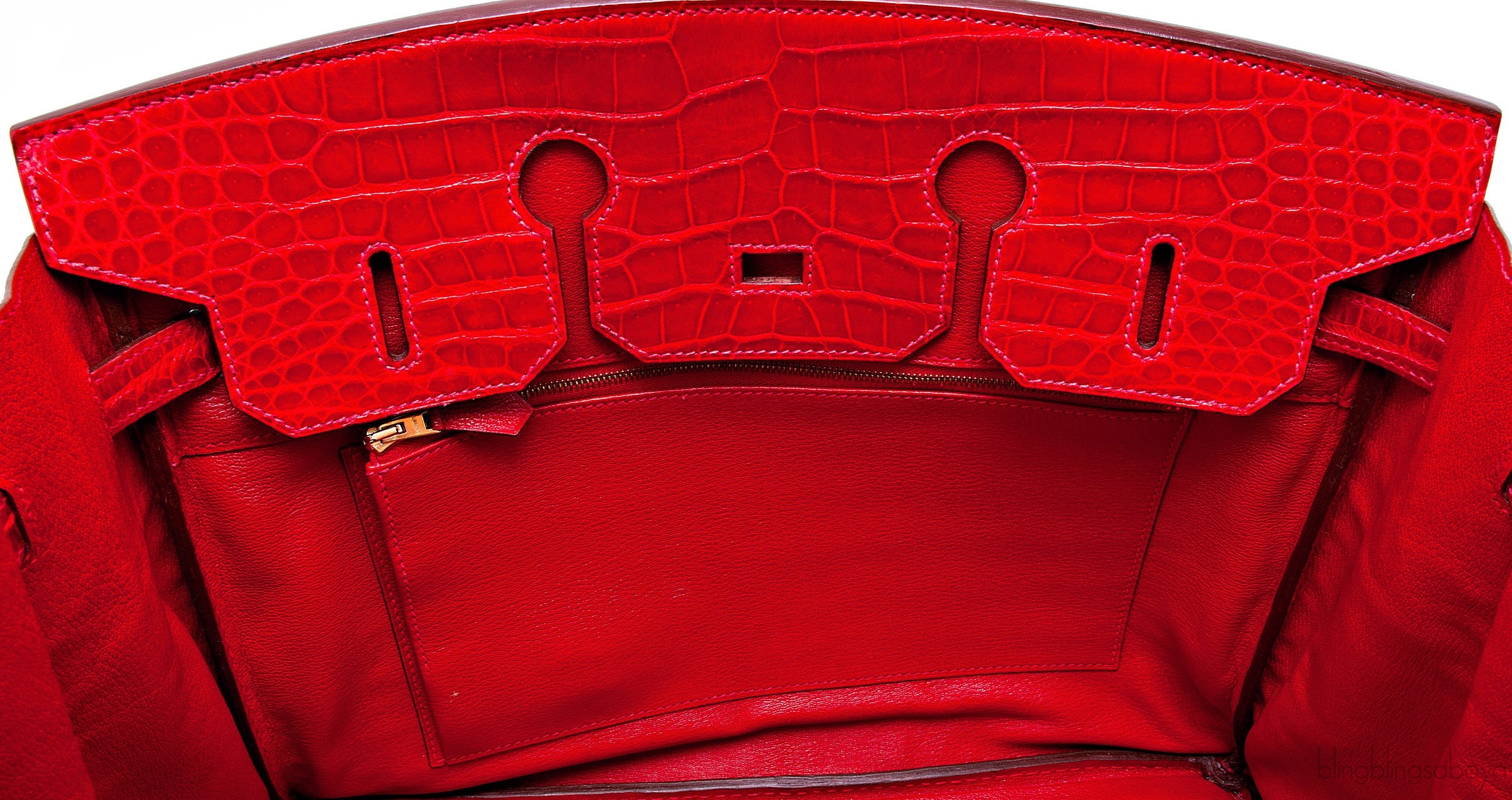 Birkin 35 Red Braise Shiny Croco