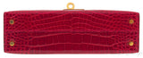 Kelly 20 Red Braise Crocodile GHW