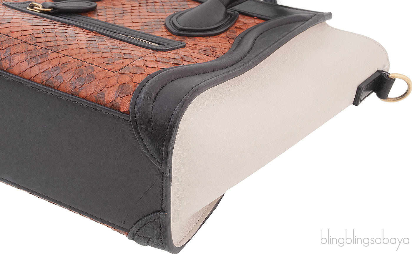 Tricolor Python Nano Luggage