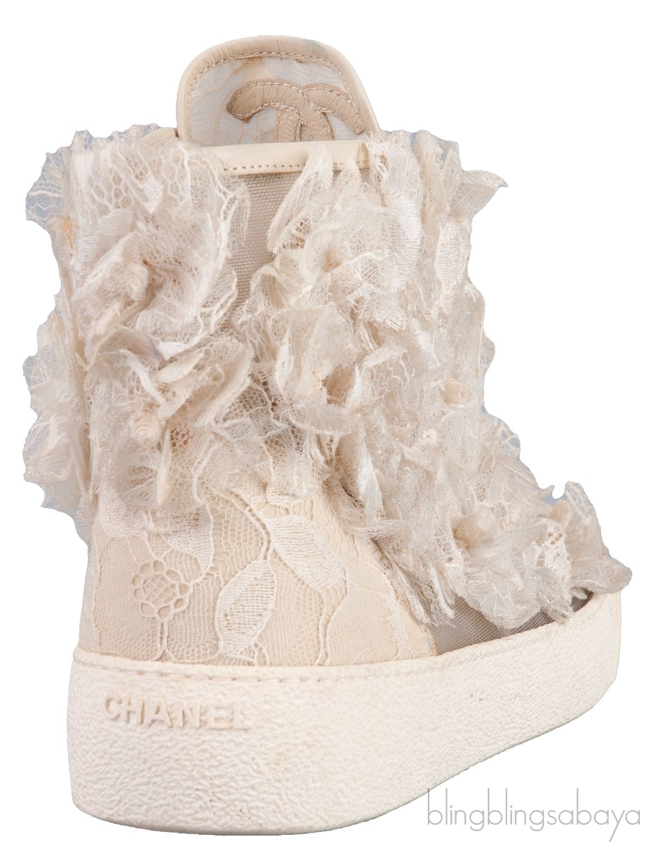 Floral Mesh Camellia Sneakers