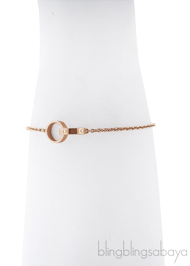 Rose Gold LOVE Chain Bracelet