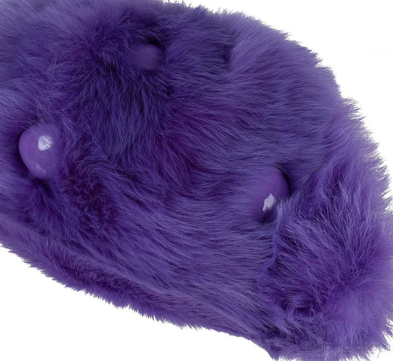 Purple Shearling Pouch