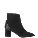 Balmain Black Pointed Toe Suede Ankle Boots