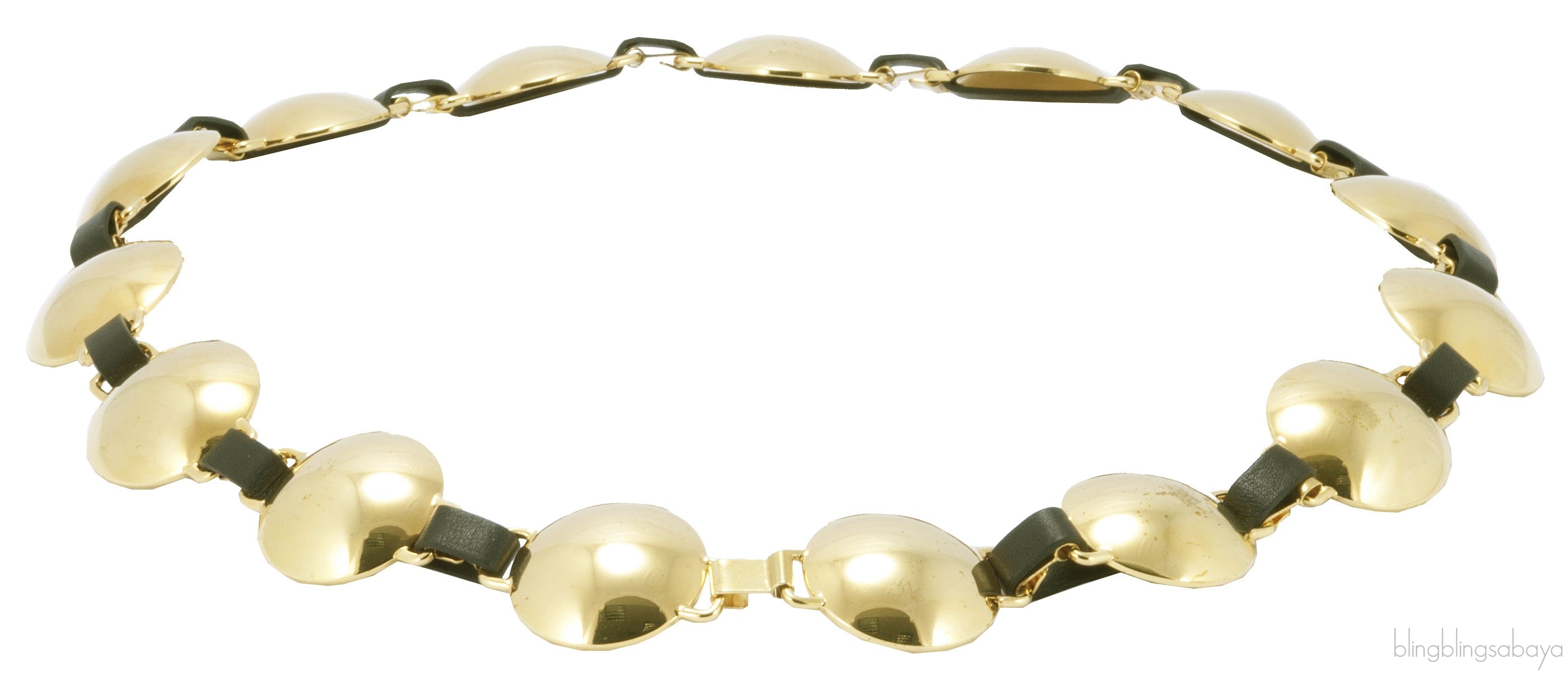 Marni Brass Disc Leather Belt