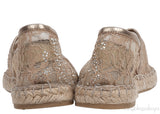 Lace Rhinestone Embellished Espadrille