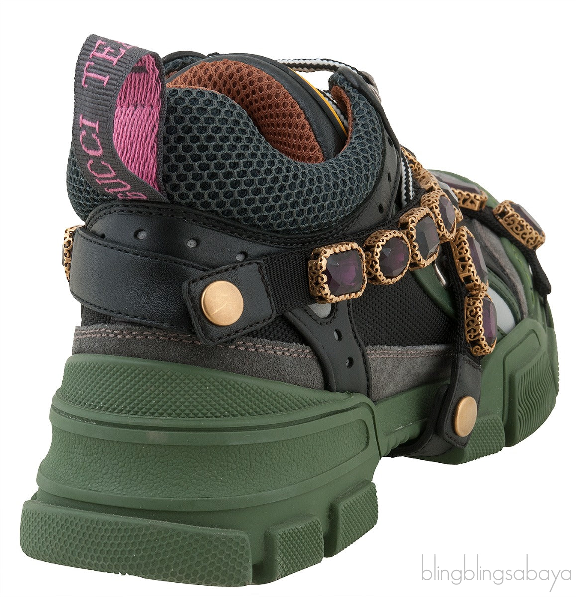 Flashtrek Green Sneaker with Crystals