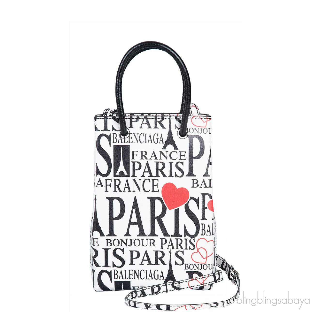 BONJOUR PARIS Shopping Phone Holder Bag