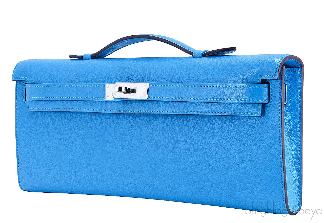 Kelly Cut Blue Azteque Clutch
