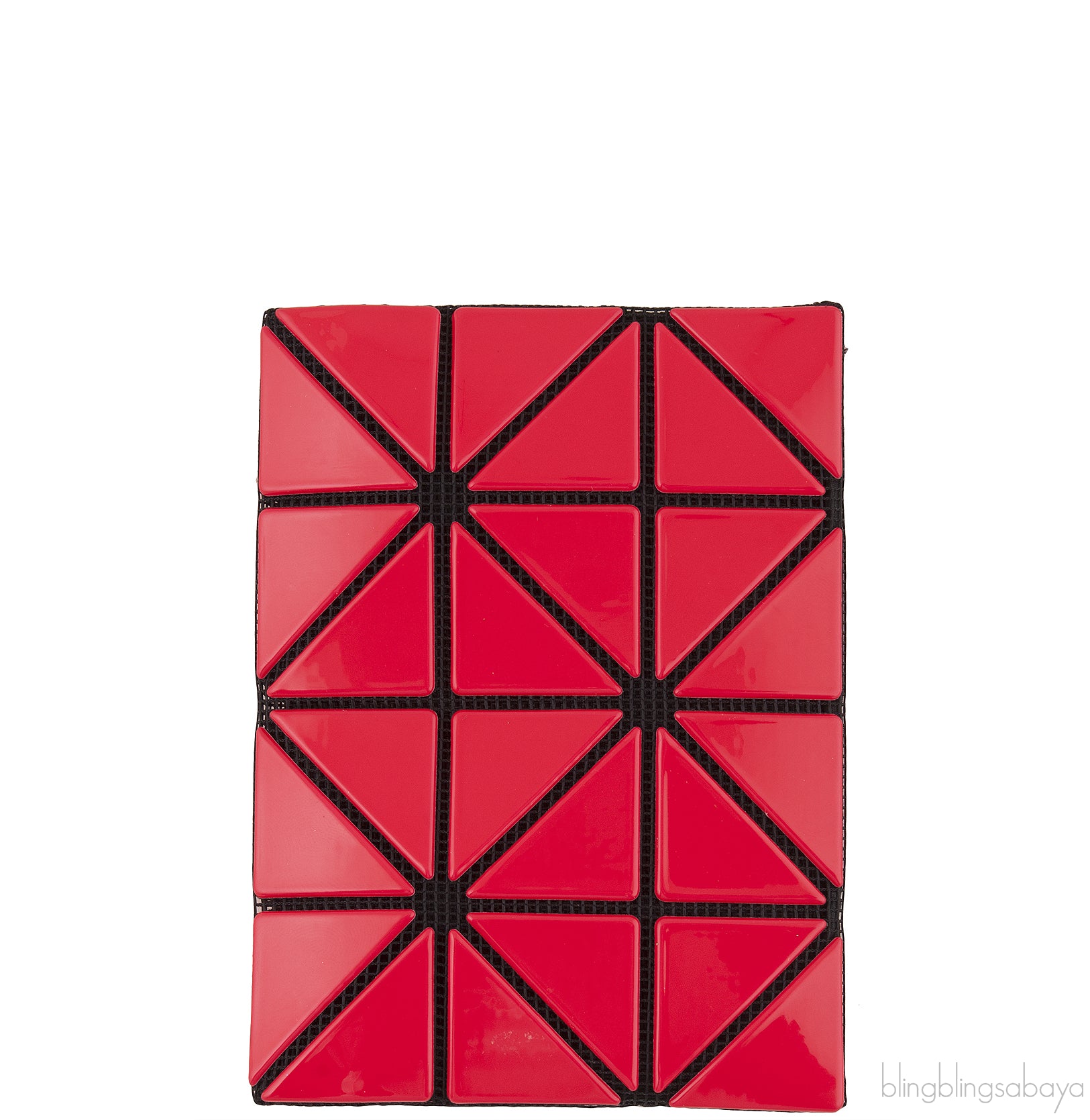 Red Geometric Card Holder