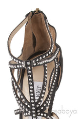 Jimmy Choo Strappy Grey Crystal Heels