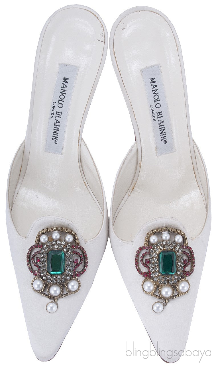 Ivory Eufra Mid Heel Sandals