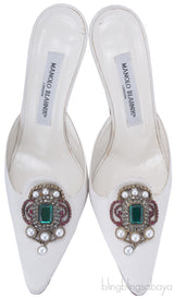 Ivory Eufra Mid Heel Sandals