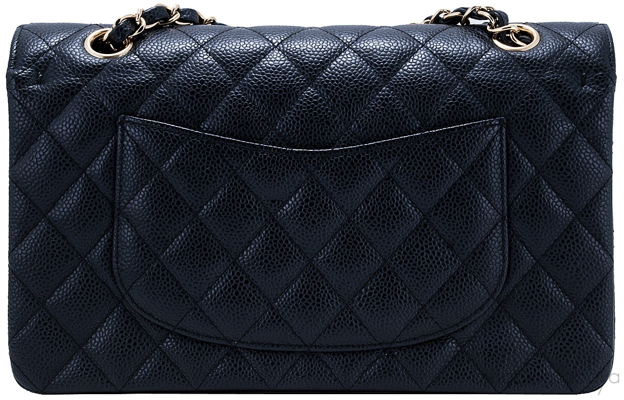 Classic CC Black Quilted Medium Flap