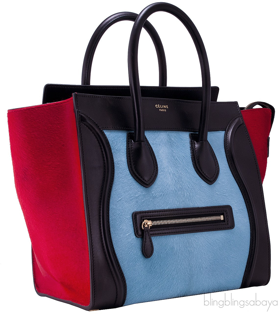 Tricolor Teal & Red Mini Luggage