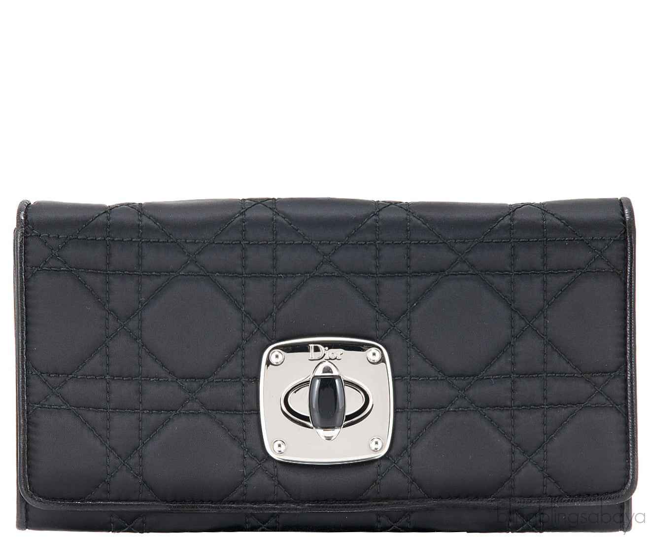 Charming Lock Black Satin Wallet