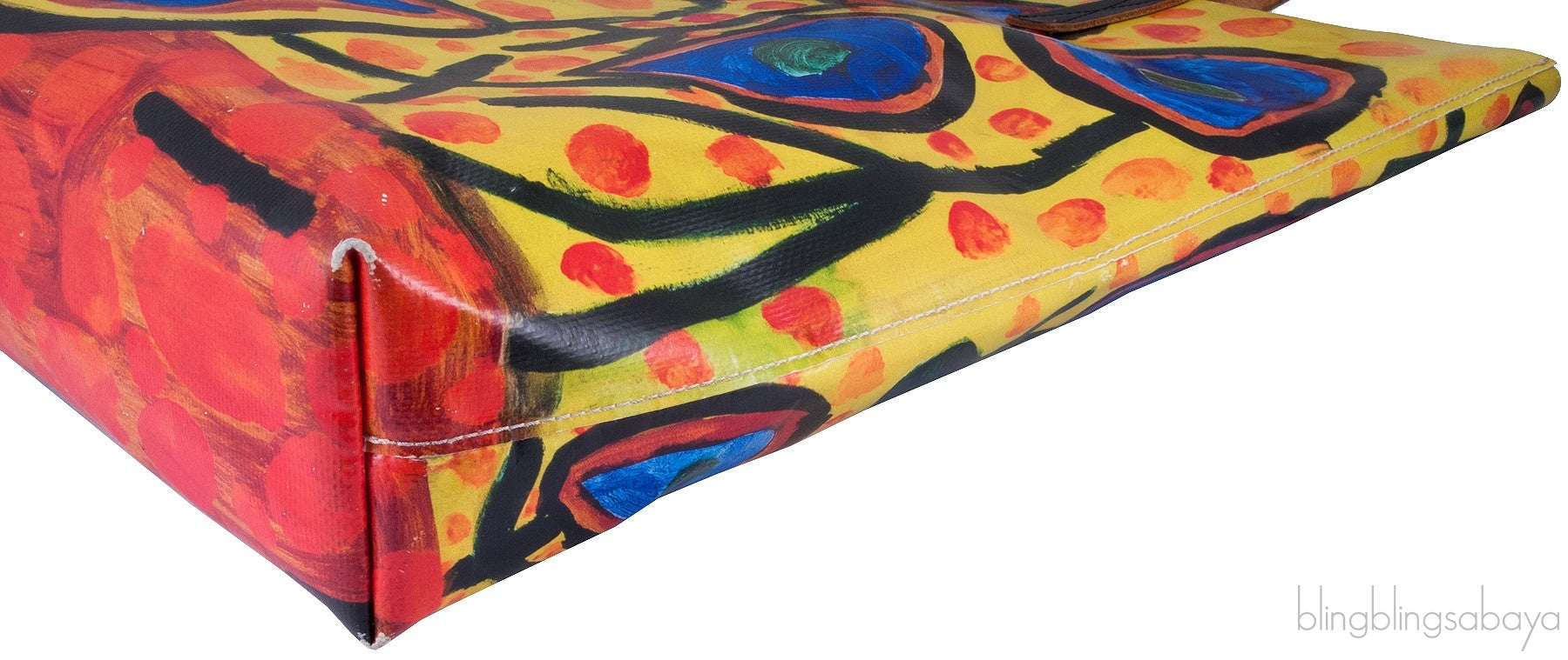 Yellow Printed PVC Tote