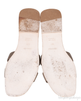 Oran Grey Epsom Slide Sandals