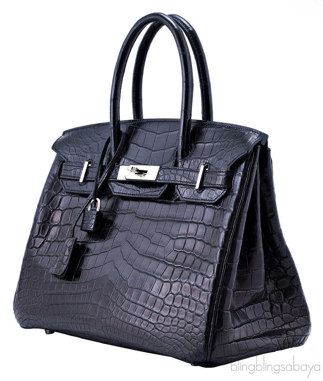 Birkin 30 Black Matte Nilo Croco